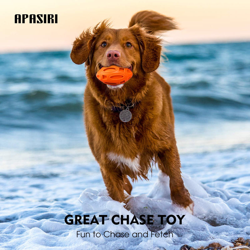 Apasiri Dog Toy Dog Chew Toy Durable Tough Ball Squeaky Dog Toys Almost Indestructible for Large Dogs Training Rubber Teething Toys Dog Great Gift for Dogs (Orange) Small & Medium Orange Beef Flavor - PawsPlanet Australia