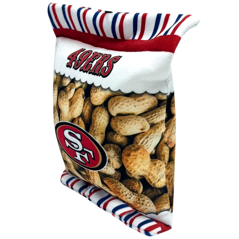 NFL SAN Francisco 49ERS Crinkle FINE Plush Dog & CAT Squeak Toy - Cutest Stadium Peanuts Snack Plush Toy for Dogs & Cats with Inner Squeaker & Beautiful Baseball Team Name/Logo - PawsPlanet Australia