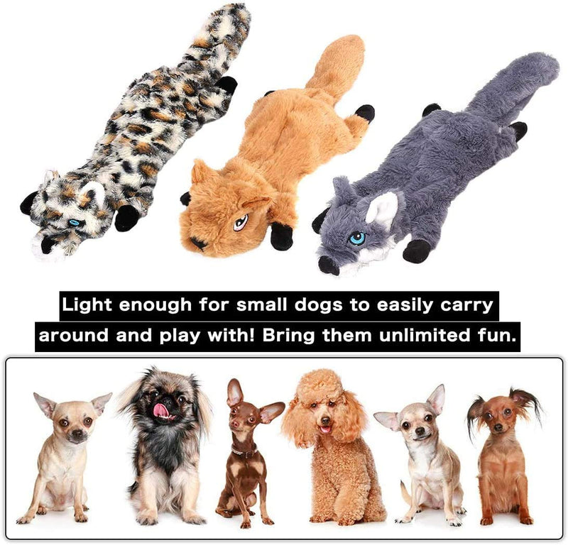 Newthinking Dog Squeaky Toys, Squeaky Toys for Dog with No Stuffing Corduroy, No Dangerous Fluff to Chew or Swallow, Suitable for Small and Medium Dog Playing, Christmas Dog Toys Gift 5 PACK - PawsPlanet Australia