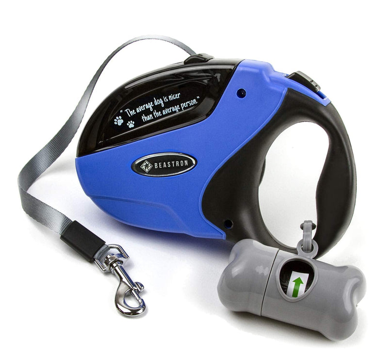 Beastron Heavy Duty Retractable Dog Leash Blue - PawsPlanet Australia