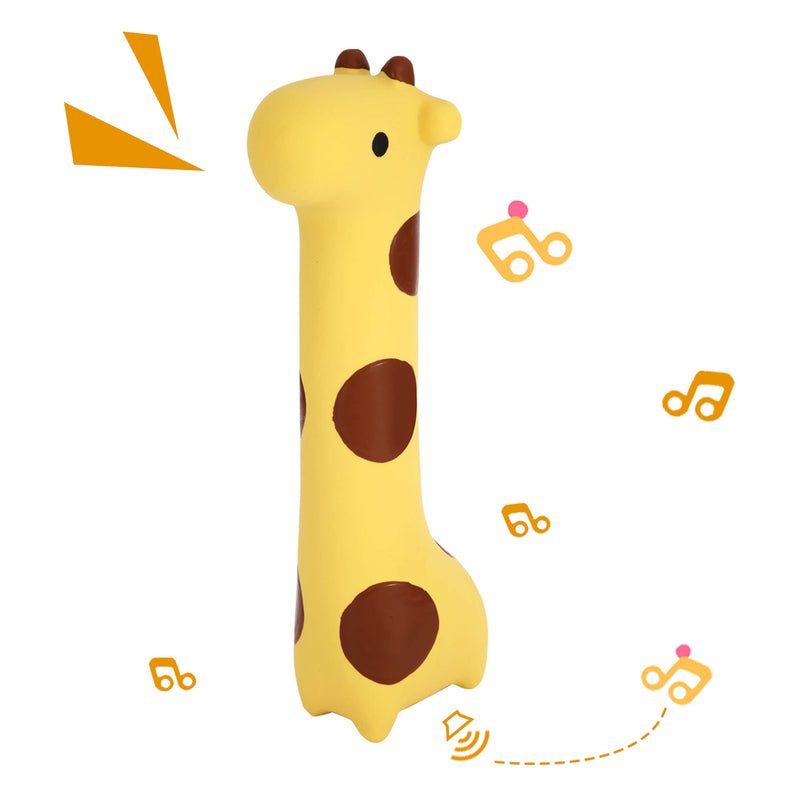 Petio Giraffe Dog Squeaky Toy – Soft Latex Dog Chew Toy – Giraffe Dog Toy for Puppies, Small, Medium and Large Dogs – Interactive and Fun Dog Squeak Toy for Fetching, Playing, Chewing - PawsPlanet Australia