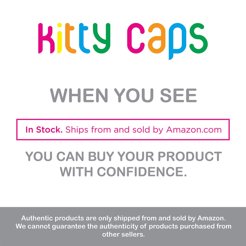 Kitty Caps Nail Caps for Cats | Safe & Stylish Alternative to Declawing | Stops Snags and Scratches, Medium (9-13 lbs), White with Pink Tips & Clear with Pink Glitter - PawsPlanet Australia