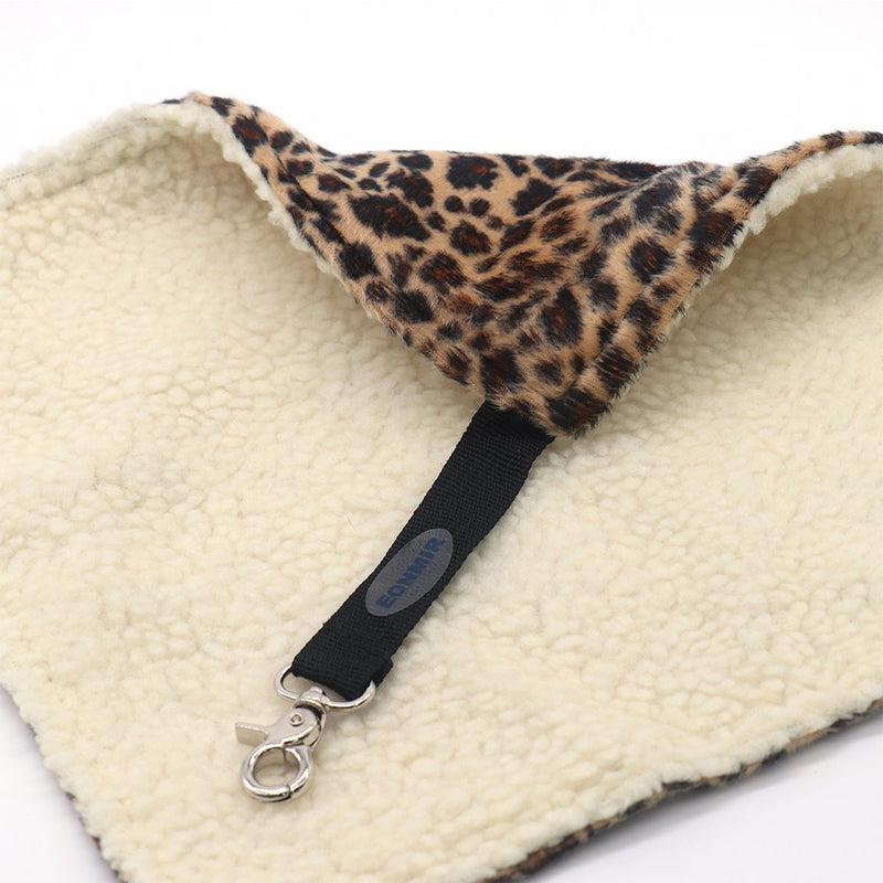 [Australia] - EONMIR 2Pack Guinea Pig Hammock, Small Animal Hanging Bed Toys fit Rats, Chinchilla, Pet Cage Accessories Leopard Print 