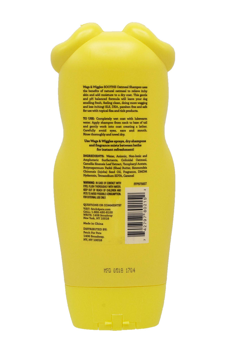 Wags & Wiggles Dog Grooming Shampoo - Dog Shampoo For Smelly Dogs, Various Scents - 16 Oz Shampoo for Dogs - Dog Grooming Supplies, Pet Shampoo, Puppy Shampoo, Dog Wash, Dog Bathing Supplies 16 Ounces Sooth Oatmeal Shampoo - PawsPlanet Australia
