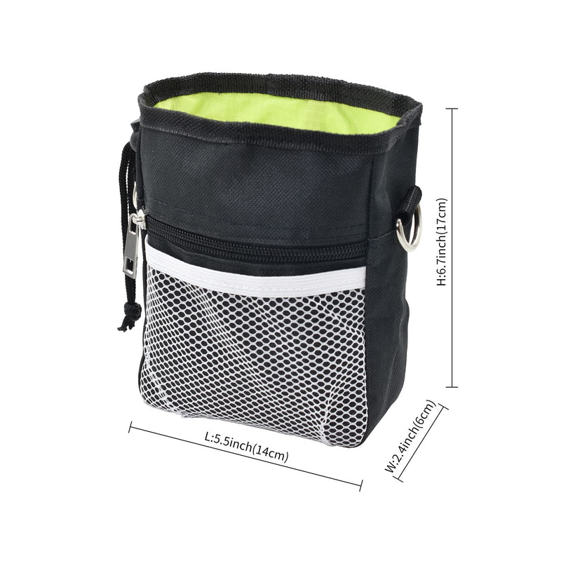 SACRONS The Dog Treat Training Pouch can Easily Carry Toys and Kibbles Food for rewarding Walking. The Training Bag has a Built in Poop Bag Dispenser and There are 3 Ways to wear it Black - PawsPlanet Australia