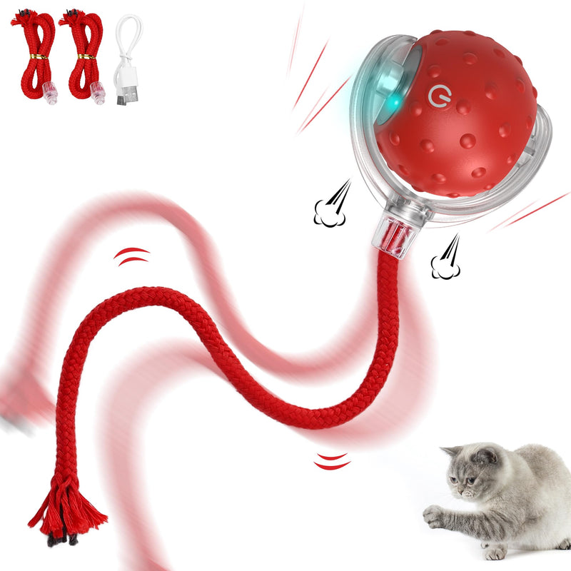 IOKHEIRA Interactive Cat Ball Toy Electric Automatic Cat Toy for Indoor Cats, Rechargeable Irregular Moving Cat Toy - PawsPlanet Australia