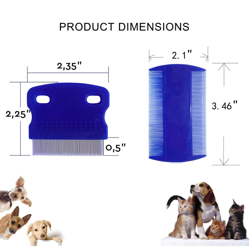 [Australia] - zYoung 5 Pcs Dog Grooming Comb,Tear Stain Remover for Dogs,Stainless Steel Grooming Dog Cat Comb Tool Effectively Clean Mucus and Stains 