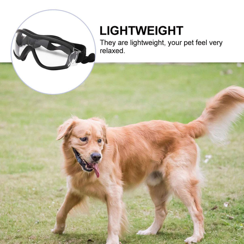 ULTECHNOVO Pet Goggles Eye Protective Glasses Anti-UV,Windproof,Waterproof Eye Goggles for Medium-Sized or Large Dog (Transparent) - PawsPlanet Australia