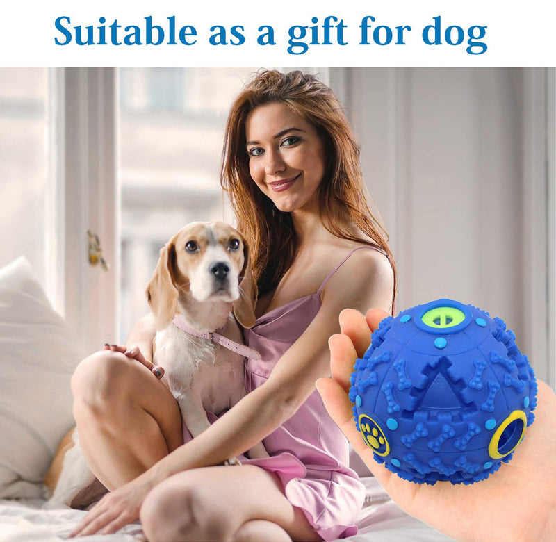 4 Different Functions Interactive Dog Toys,Dog Puzzle Toys,IQ Treat Ball for Small Medium Large Dog,Dog Squeaky Balls,Dog Chew Toys Durable,Food Treat Dispensing Toys (Blue&Green&Yellow) Blue&Green&Yellow - PawsPlanet Australia