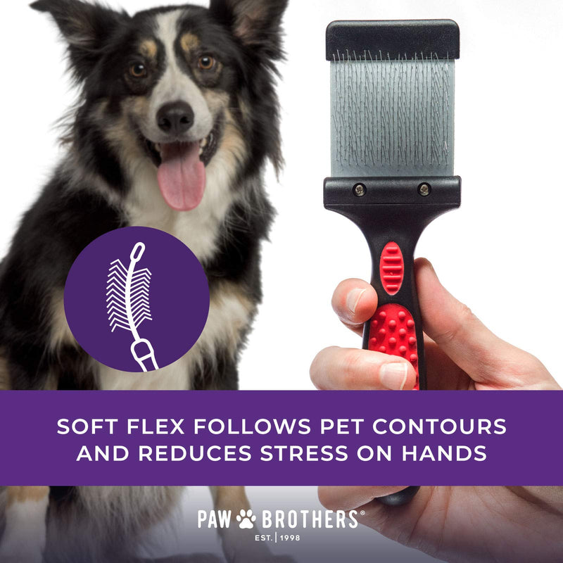 [Australia] - Paw Brothers Double Sided Soft Flex Slicker Brush, Small 
