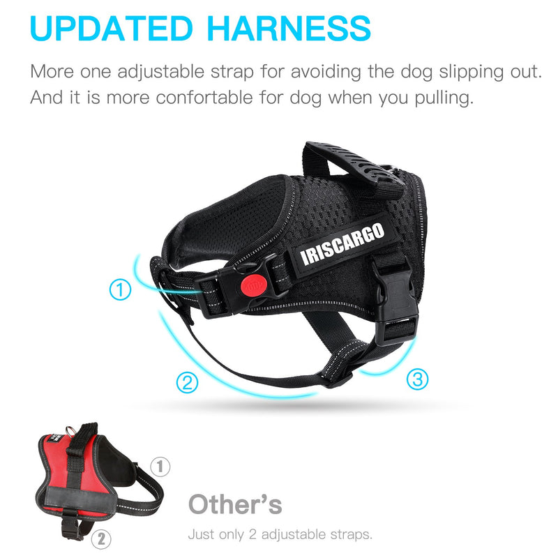 No Pull Dog Harness, dogs harness with Handle Adjustable Padded Harness, front Clip Puppy Vest Harnesses Reflective Breathable Soft Mesh Lightweight easy Control for Outdoor Training Walking(upgrade) Medium - PawsPlanet Australia