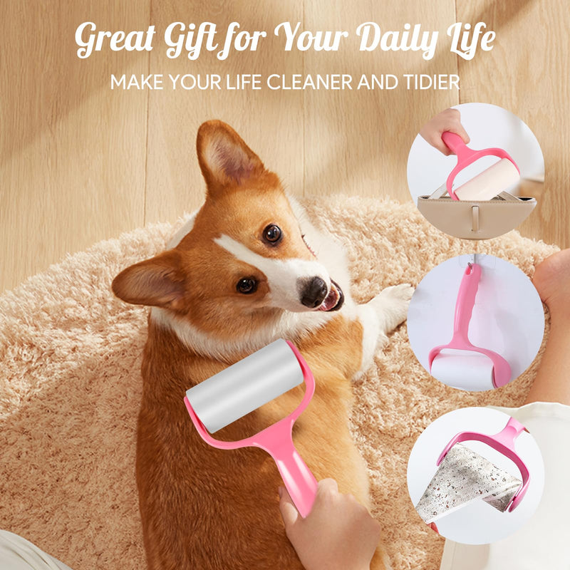 Sophisticate animal hair remover lint roller for animal hair with 2 replacement rolls (10 cm) lint roller for removing lint and animal hair from clothing, hair, cat hair, dog hair - 60 sheets/rolls - PawsPlanet Australia