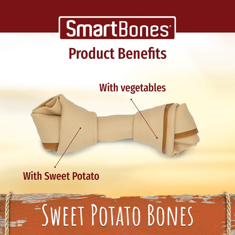 SmartBones Mini Sweet Potato Bones Rawhide-Free Chewy Treats for Dogs, Made With Vegetables, 8 Count S (Pack of 8) - PawsPlanet Australia