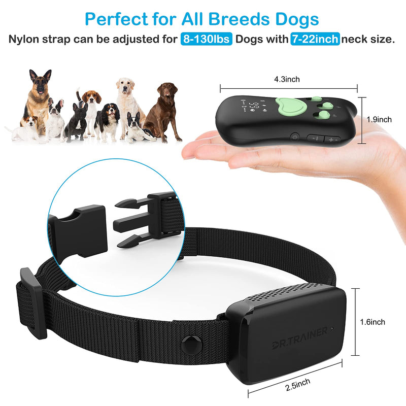 Dr.Trainer T1sPro Dog Training Collar - APP Custom Setting, Rechargeable Dog Shock Collar with Sound, Shock (0-99) and Vibration Modes, Waterproof Shock Collars for Dogs with Remote, 2300ft Long Range - PawsPlanet Australia