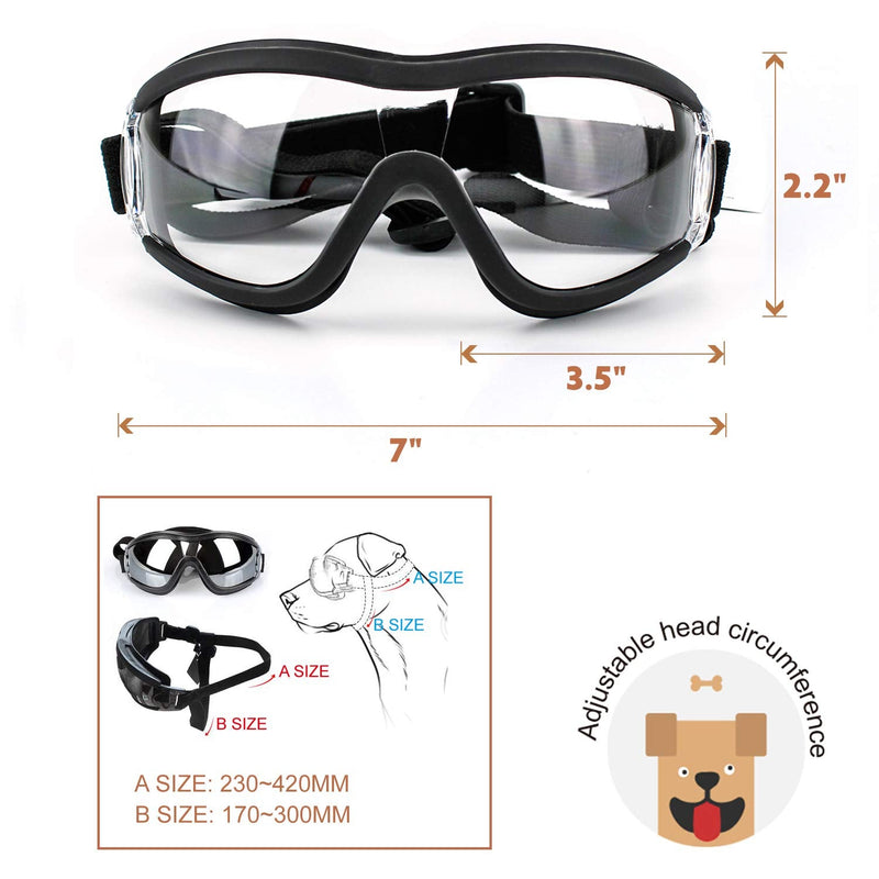 Trirock Dog Goggles and Sunglasses Prevention from ultraviolet UV rays for medium to large breeds pets for dogs w/Chin Strap - PawsPlanet Australia