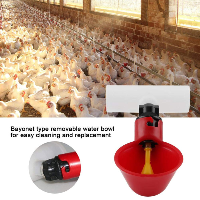 FTVOGUE Automatic Chicken Drinkers Waterers with Cups Bowls Water Drinking Dispenser Poultry Bird Feeder Tool(20mm / 0.7in) 20mm / 0.7in - PawsPlanet Australia