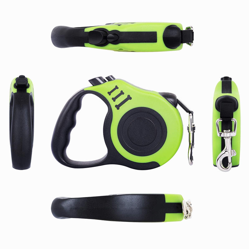 PETIMP Retractable Dog Leash Lightweight Portative 16FT Leash, with Folding Bowl,Dispenser,Rubbish Bags, for Small Medium Dogs GREEN - PawsPlanet Australia