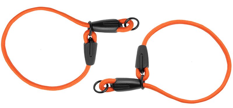 [Australia] - Luna&Max Rope Dog Collar Training Choke Collar Slip Choke Reflective Pet Collars for Small and Medium Dogs 18 inch Orange 