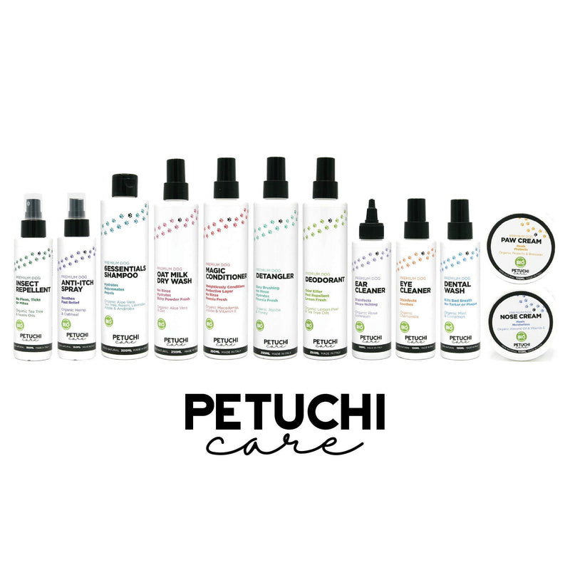 PETUCHI Eye Cleaner for Dogs Bio; Disinfects and Calms Irritated Eyes; Eye Drops in Soft and 100% Natural Spray; Easy Application; 150ml - PawsPlanet Australia