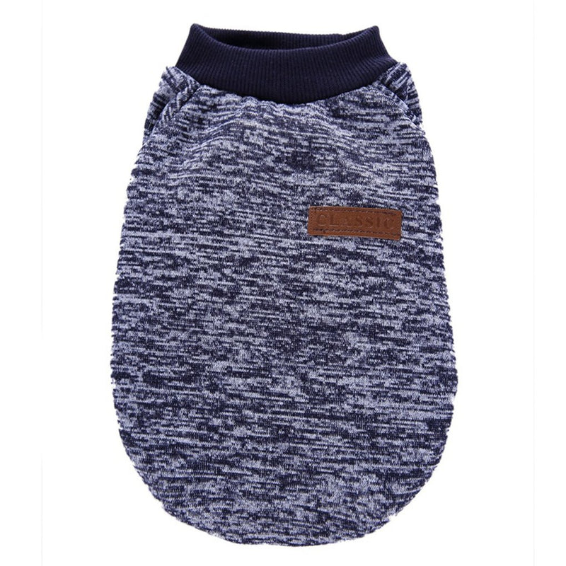 [Australia] - Fashion Focus On Pet Dog Clothes Knitwear Dog Sweater Soft Thickening Warm Pup Dogs Shirt Winter Puppy Sweater for Dogs Small Navy blue 