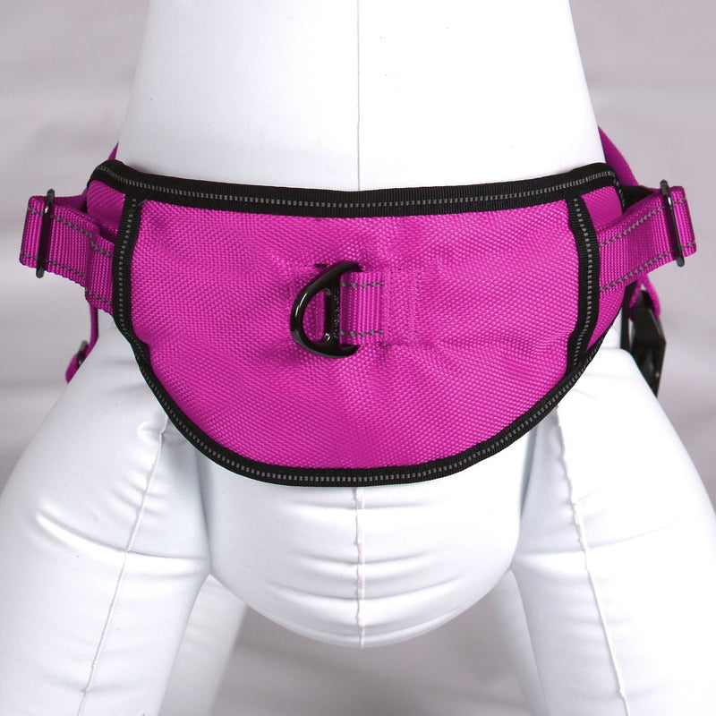 [Australia] - Max and Neo Passport Reflective Dog Harness - We Donate a Harness to a Dog Rescue for Every Harness Sold LARGE (23"-30" CHEST GIRTH) PINK 