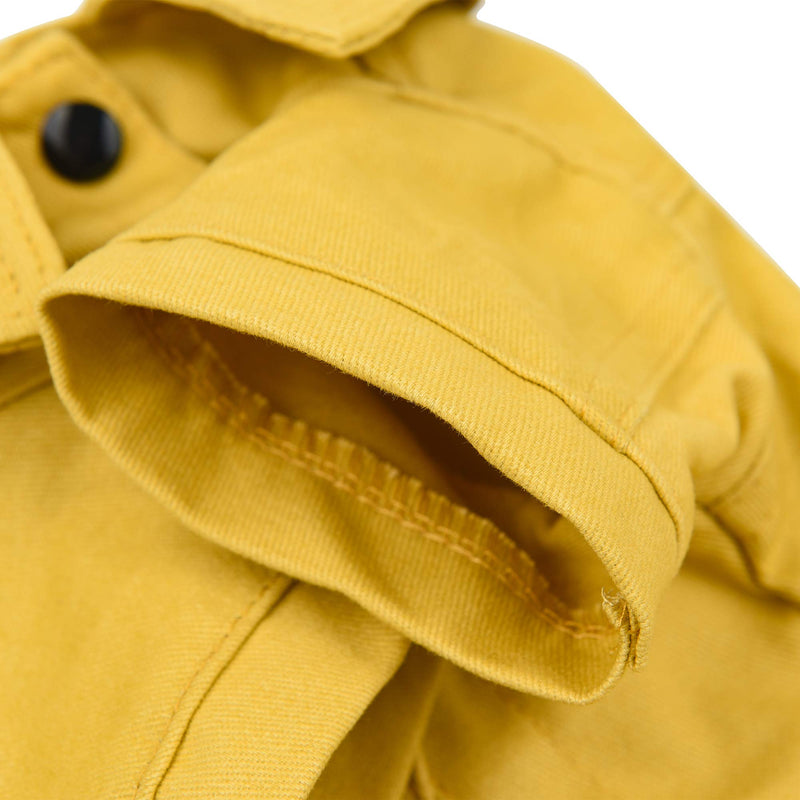 DYAprWu Vivid Dust Coat Colorful Denim Jacket for Dog S Chest Girth 12" Yellow - PawsPlanet Australia