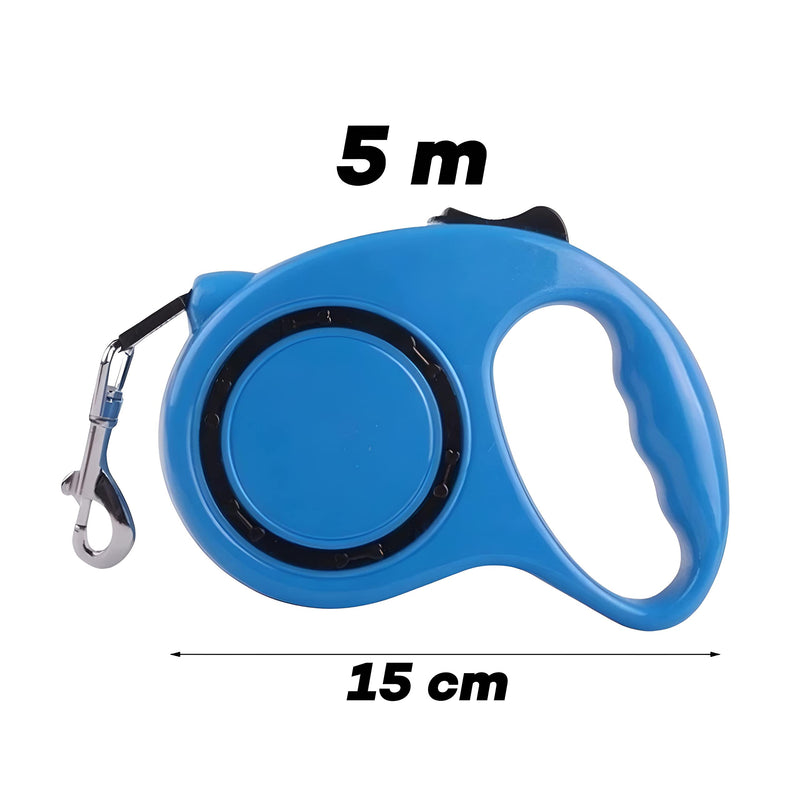 Retoo roll-up dog leash 3 m for small and large dogs, flexible band for right-hand walks, dog leash, comfortable handle, belt leash, robust pull-out leash for walking, roll-up leash, high-quality leash - PawsPlanet Australia