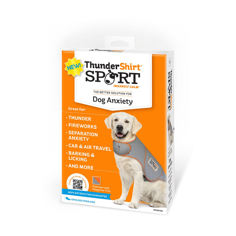 ThunderShirt Sport Dog Anxiety Jacket Large (41-64 lbs) Platinum - PawsPlanet Australia