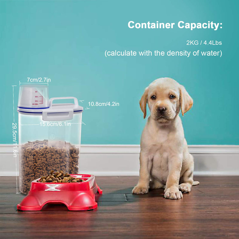 TBMax Pet Food Storage Container for Little Pets - Airtight Portable Storage Container for Dry Food, BPA Free Plastic Dogs Cats Food Storage Container with Measuring Cup for Home, Travel - PawsPlanet Australia