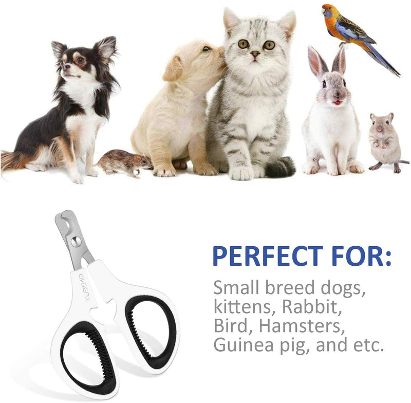 OneCut Pet Nail Clippers, Update Version Cat & Kitten Claw Nail Clippers for Trimming, Professional Pet Nail Clippers Best for a Cat, Puppy, Kitten & Small Dog Black - PawsPlanet Australia