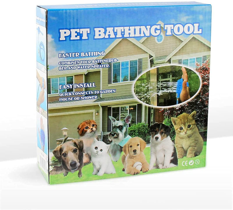 Petsaying Pet Bathing Tool - Pet Shower Sprayer and Scrubber in One for Grooming Dogs and Cats - Indoor Outdoor One Hand Dog Bathing Use–Dog Wash with Hose and Shower Attachment - PawsPlanet Australia