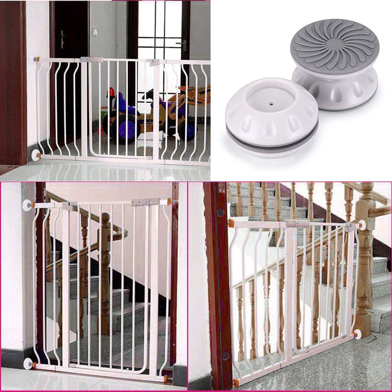 [Australia] - Lainrrew 4 Pcs Baby Gates Wall Cups, Safety Wall Pad Guard Wall Protector Pads, Work with Pet Child Walk Through Pressure Gate, Fits for Bottom of Gates Doorway 