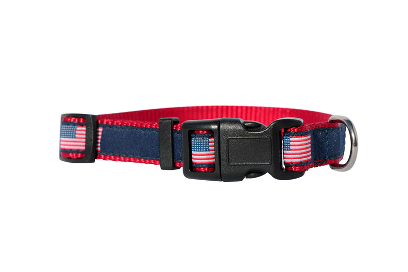 [Australia] - Cool Dawgs USA Themed Leash and Collar Combo Small (Neck: 7.5" - 14") 