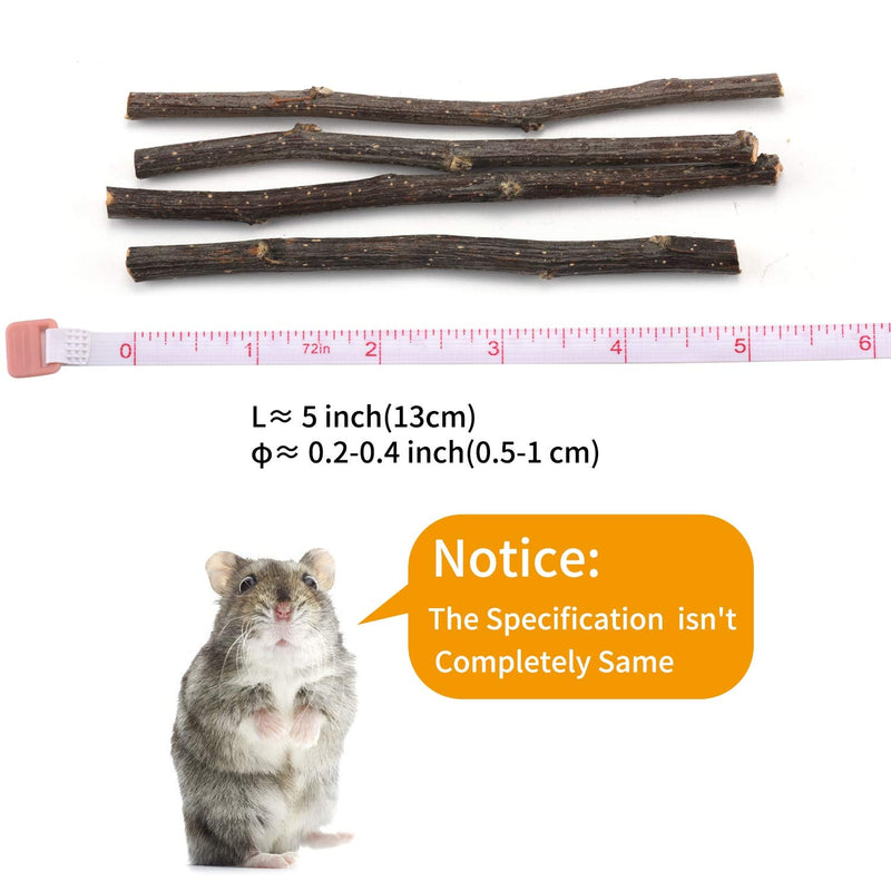 CHUHUAYUAN Natural Apple Sticks, 300g Treats Food for Small Animals, Chew Toys for Chinchilla Guinea Pigs Rabbit Squirrel Hamster Bunny - PawsPlanet Australia