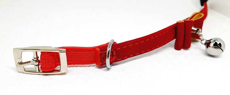 Red Velvet Soft Collar with Bell and Bow Perfect for Cats and Small Dogs - 30 cm Length - PawsPlanet Australia