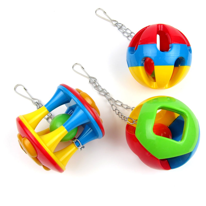 [Australia] - Alfie Pet - Drew Hanging Ball Toy with Bell for Birds 3-piece Set 