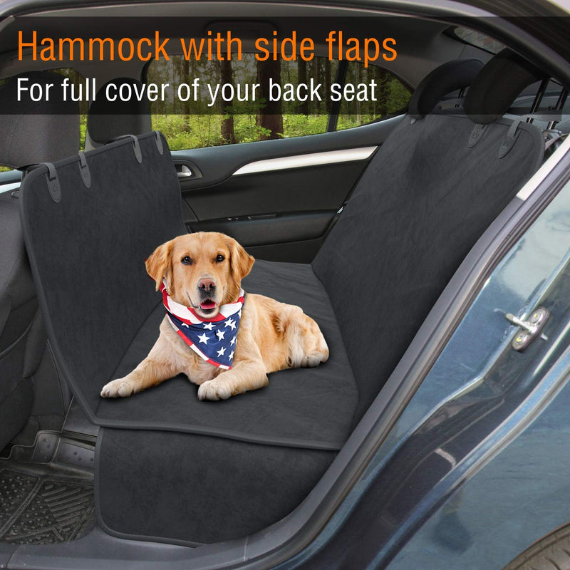 Active Pets Dog Back Seat Cover Protector Waterproof Scratchproof Hammock for Dogs Backseat Protection Against Dirt and Pet Fur Durable Pets Seat Covers for Cars & SUVs XL Black - PawsPlanet Australia