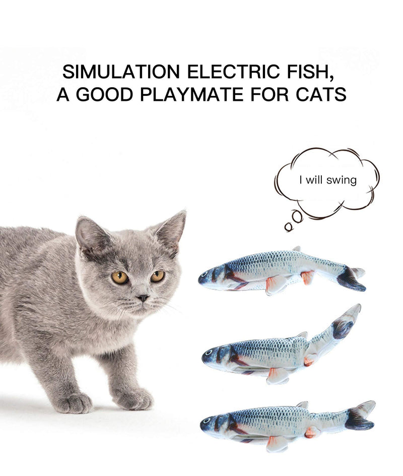 Elehui Catnip Fish Toys for Cats, Realistic Plush Electric Swing Fish Toy Funny Interactive Toys for Indoor Cats for Cat Kitty Kitten Flopping Fish (Crucian carp) Crucian carp - PawsPlanet Australia