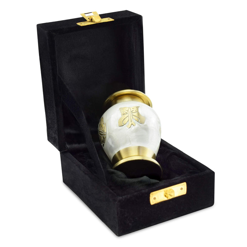 Cherished Urns Kaleidoscope White Pearl Butterfly Keepsake Cremation Urn for Ashes - PawsPlanet Australia