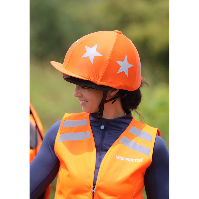 Shires Equi-Flector Hat Cover - Orange - PawsPlanet Australia