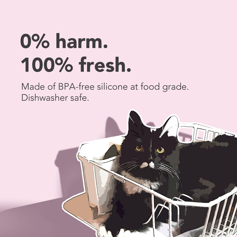 Lukamoo™ Cat Food Can Lid/Cover (3Pcs Lid & 2-in-1 Spoon and Opener), for Pet Cat Dog Reptile Turtle Bird Lizard Fish & Small Animals, Dishwasher Safe, Universal, Fits All Sizes Black Cat Black - PawsPlanet Australia