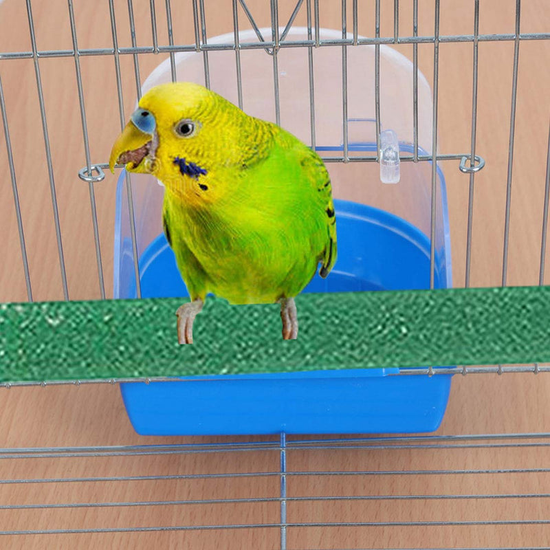 PINVNBY Parrot Bath Box Bird Bathtub Parakeet Bathing Tube with Bird Perches Stand Paw Grinding Cage Accessories Ideal for Small Brids Lovebirds Canary Finches(5 PCS Random Color) - PawsPlanet Australia