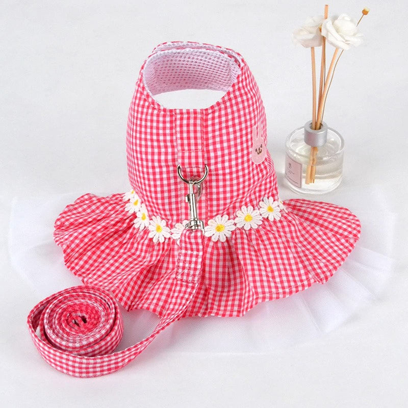 HOSD Outdoor Pet Clothes Dog Harness Dress Poodle Bichon Frise Pomeranian Schnauzer Dog Clothing Princess Costumes Pet Skirt Dropship S black - PawsPlanet Australia