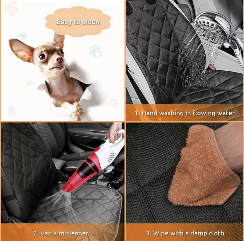 PETFAVE Dog Car Seat Cover - Pet Car Seat Protector for Cars SUV Trucks Scratch Resistant Waterproof Car Seat Cover Non Slip Seat Cover for Front Seats - Pet Dog Car Accessories (Black) - PawsPlanet Australia