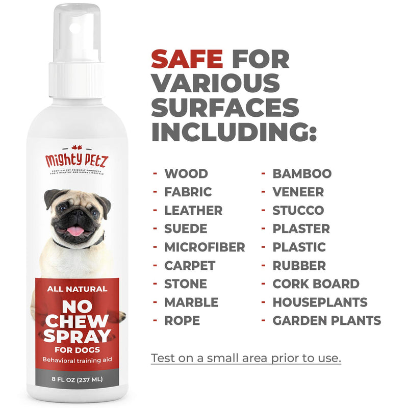 [Australia] - No Chew Spray for Dogs – 100% Natural Dog and Puppy Behavioral Training Aid – Dog Chewing & Biting Repellent – Alcohol Free Anti Chew Deterrent for Puppies and Older Dogs, Safe on All Surfaces, 8 oz 