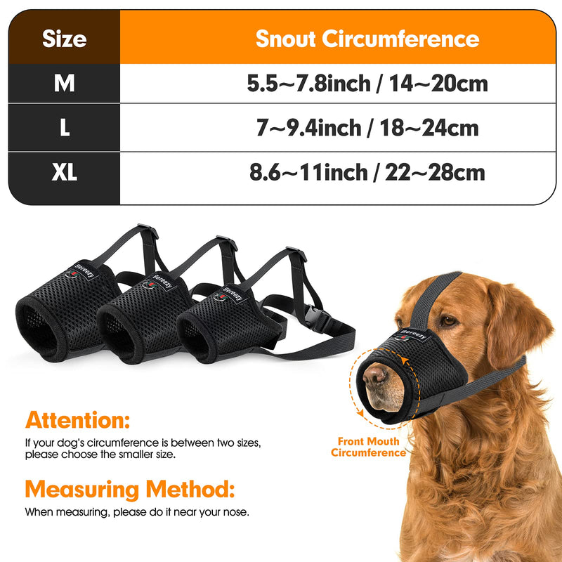 Dog Muzzle, Mesh Breathable Dog Muzzles for Biting Barking and Chewing, Adjustable Pets Muzzle for Small Medium Large Extra Dogs with Velcro and Buckle - PawsPlanet Australia