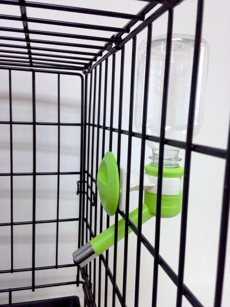Choco Nose Patented No-Drip Dog Water Bottle/Feeder for Toy Breed to Large Sized Dogs/Cats/Rabbits/Chinchillas/Detachable Pet Food Bowl/for Cages, Crates or Wall Mount/Mess Free Leak-Proof Nozzle Apple Green Small to Medium Sized Dogs and Cats - PawsPlanet Australia