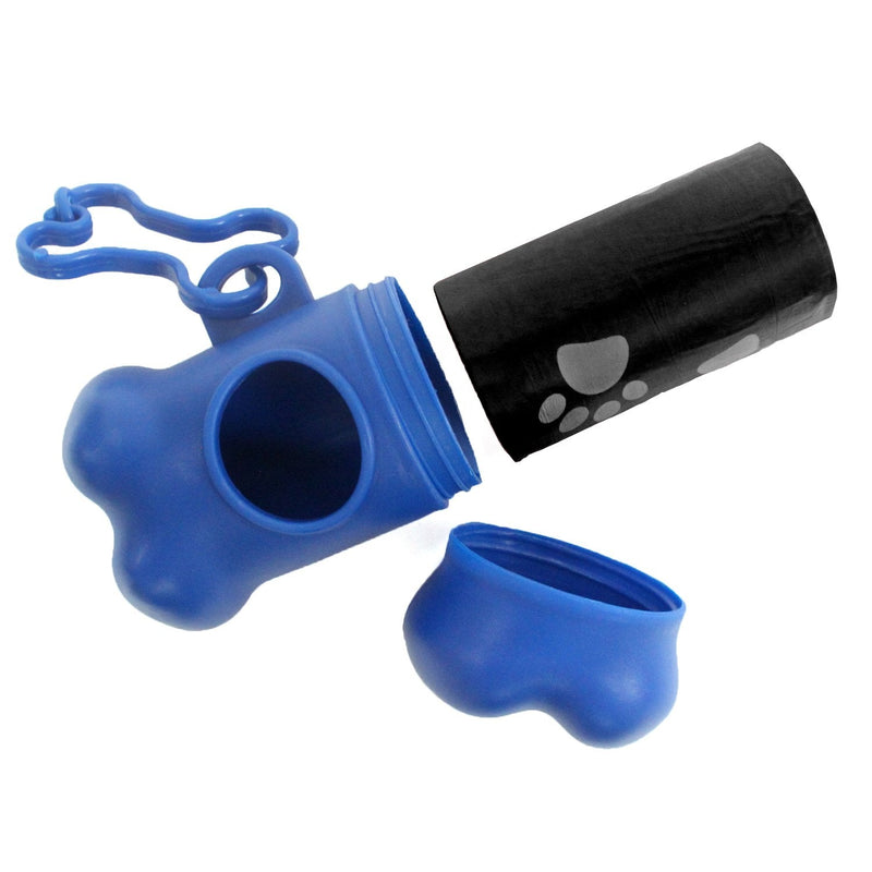 Downtown Pet Supply - Large Dog Poop Bags with Dog Leash Clip and Poop Bag Dispenser - Cat Litter & Dog Poop Scoop Bags - Unscented, Leak-Proof Bags 180 Bags Black with Paw Prints - PawsPlanet Australia