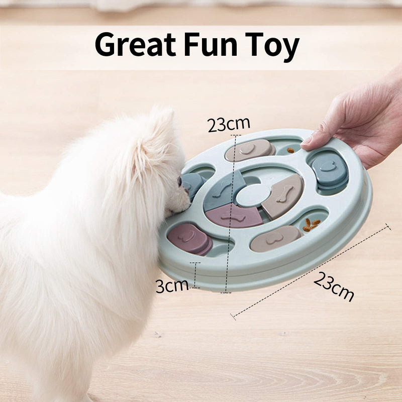 onehous Dog Puzzle Toy Slow Feeder Toy Interactive Dog Brain Games with Treat Dispenser Round Durable Interactive for Cats Puppy Medium Dogs IQ Improve Dog Training Funny - PawsPlanet Australia