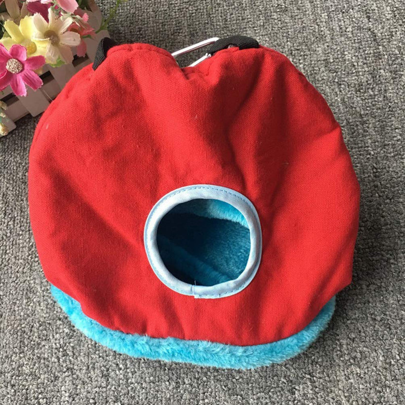 POPETPOP Warm Birds Nest Winter Birds House Parrot Bed Round Hanging Swing Bed Cave Birds Supplies (Random Color) S - PawsPlanet Australia